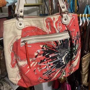 Coach Poppy Floral Canvas Tote Bag